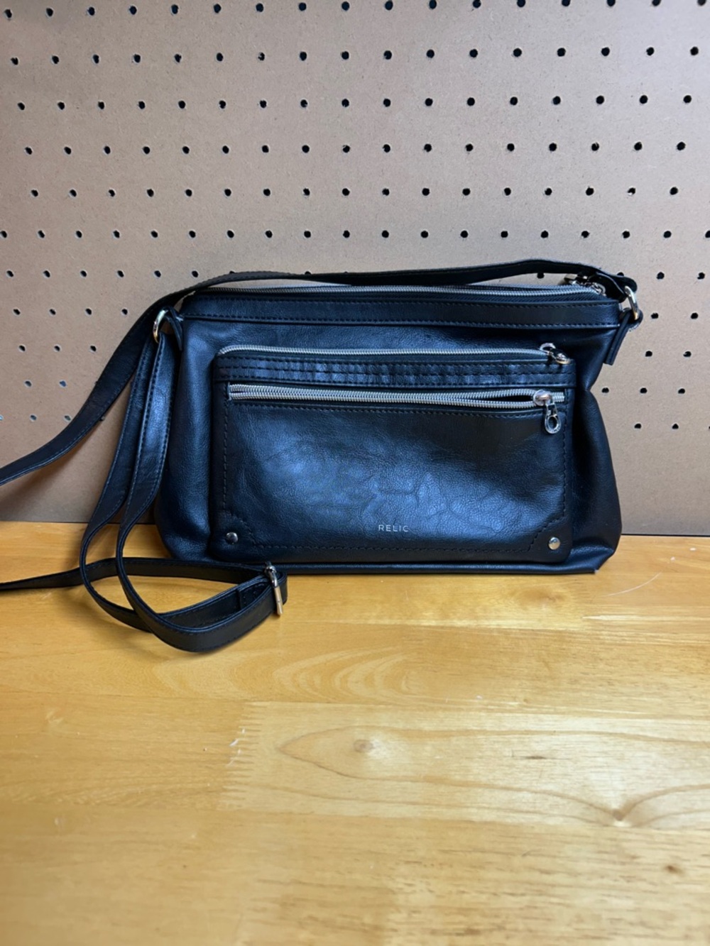 Relic by Fossil Black Cora Vegan Leather Crossbody Bag